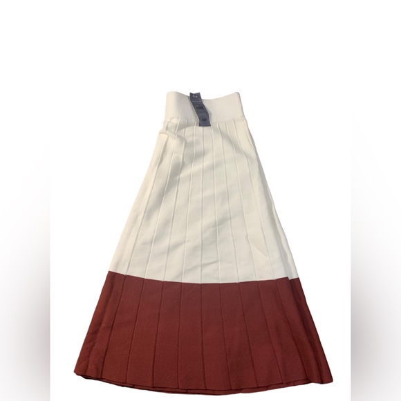 Ann Taylor Petite Women’s Colorblock Pleated Sweater Skirt - Picture 5 of 6